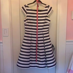 Kate Spade striped dress with pink belt